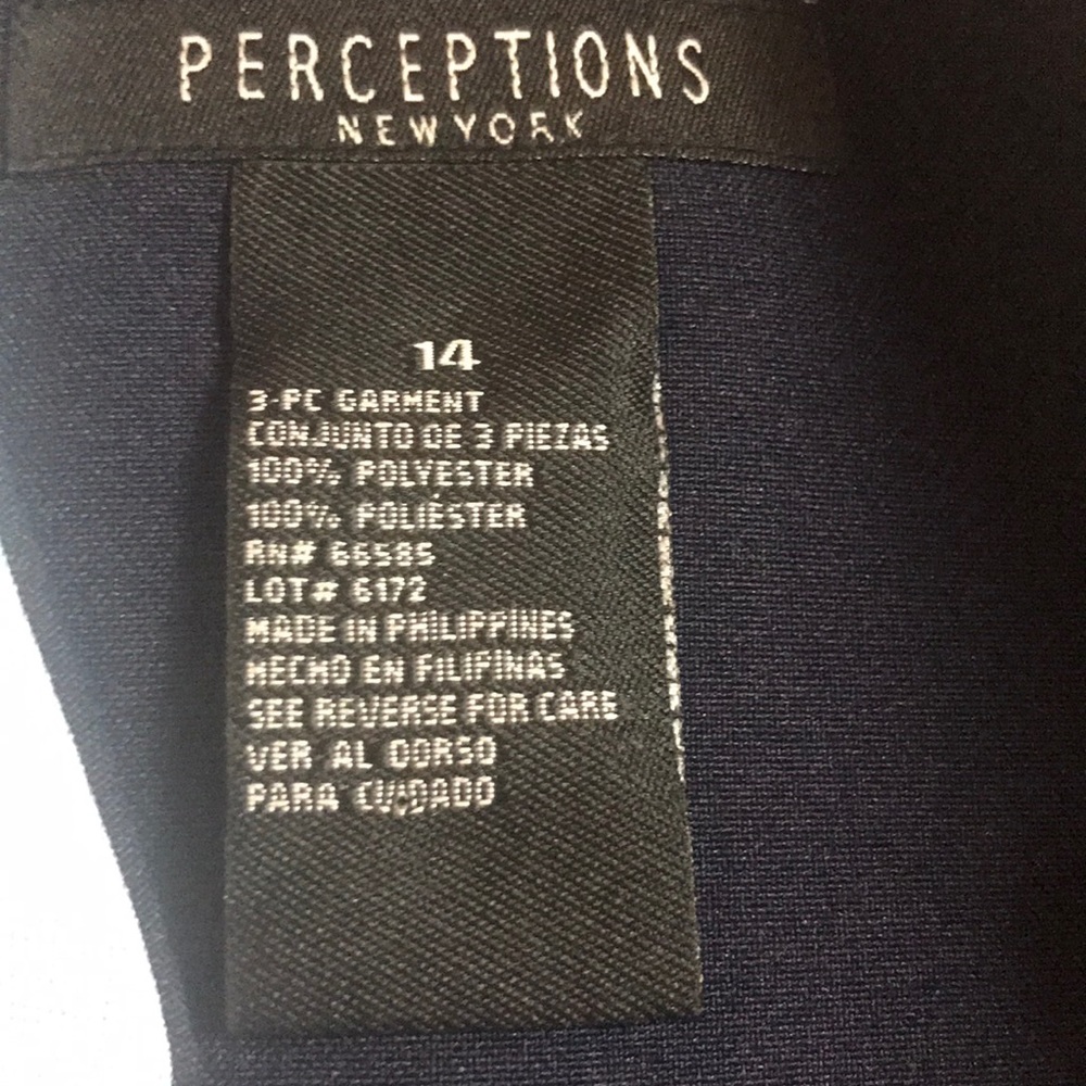 Perceptions Chambray Blazer With Navy Lining - image 5